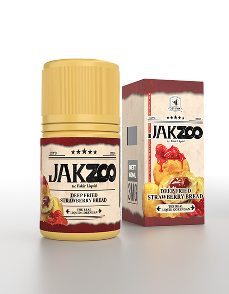 Vapezoo JakZoo Freebase Bread Series Deep Fried Strawberry 