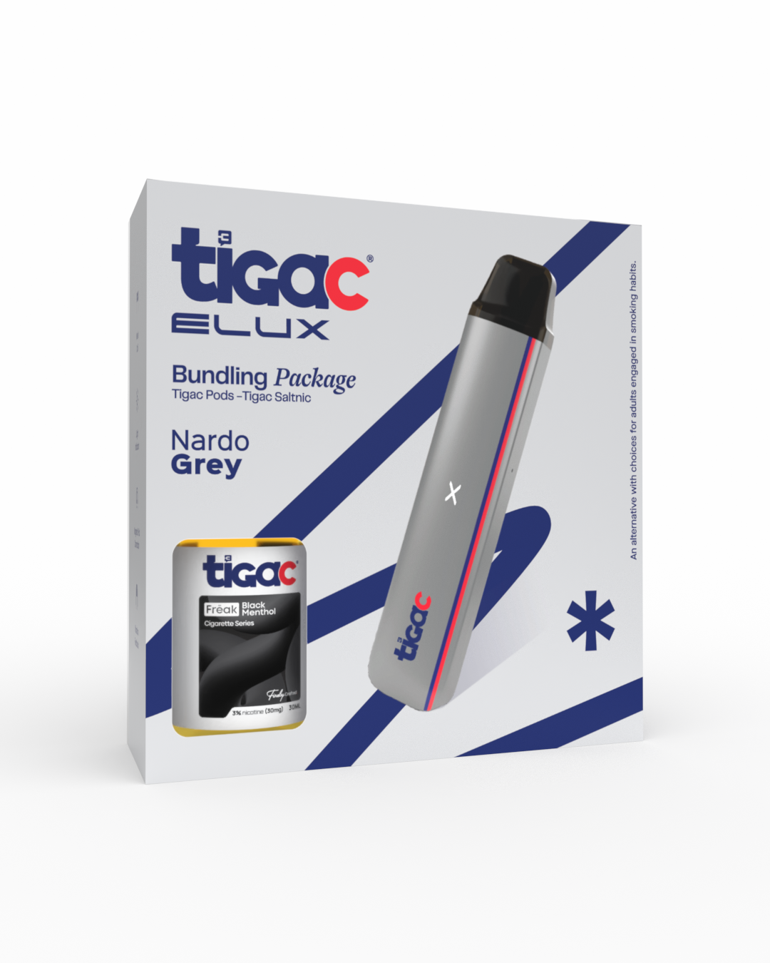 Tigac Elux Pod Open System Pod Bundling Grey 