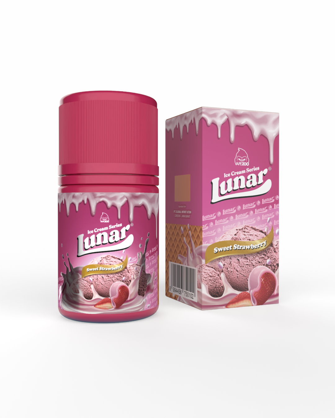 Vapezoo Lunar Freebase Strawberry Ice Cream 
